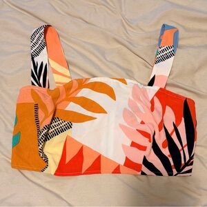 NWT Lulu's Multicolor Tropical Print Crop Top